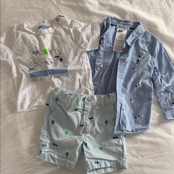 jacardi Other - Jacardi 3 Piece Boys Summer Outfit - dogs tennis